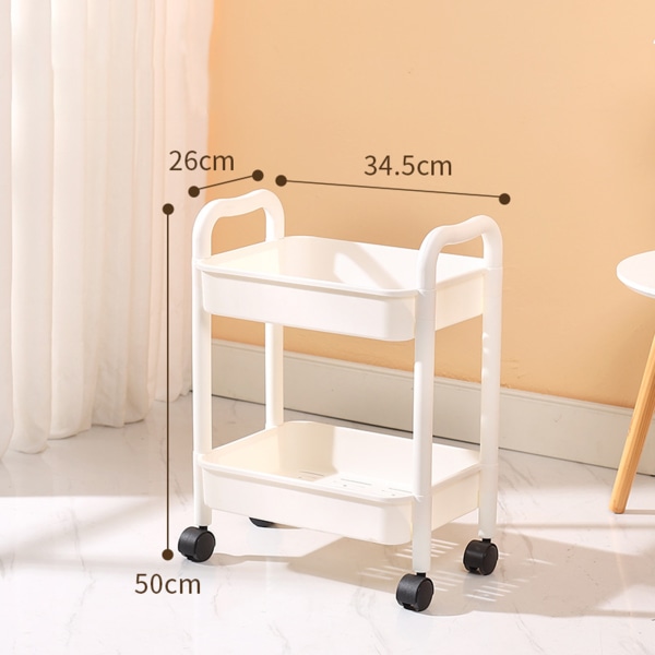 2/3/4-Tier Kitchen Rolling Cart Durable Movable Rolling Cart for Dorms Attics Basements 6