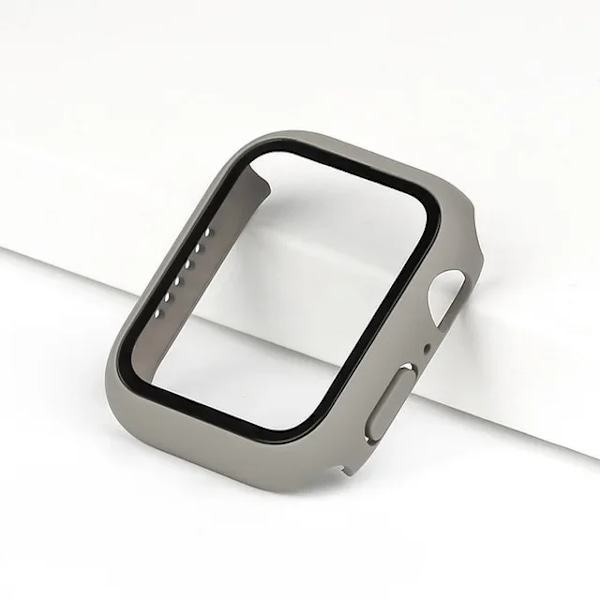 Starlight Skärmskydd för Apple Watch Fodral 44mm 45mm 41 40mm iWatch 6 SE 5 3 42mm 38mm Härdat Glas+Skydd 7 8 Ultra 49MM Kahki 40mm Series 456 SE