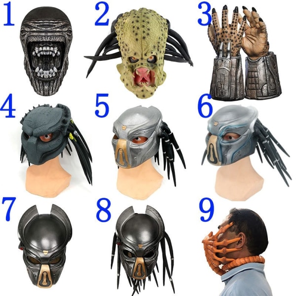 Movie Iron Blood Warrior 5: Solo Mask Cosplay Alien Battle Huvudbonader Terror Latex Poison Scorpion Mask 04