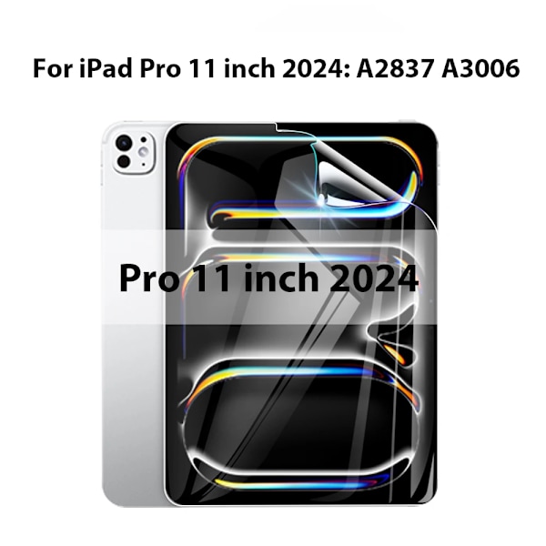 Hydrogelfilm för Ipad Pro 11 12.9 13 tum 2024 Air 5 4 3 Skärmskydd för Ipad 10:e 9:e 7:e 8:e Generationen 10.2 10.5 Mini 6 Pro 11 inch 2024