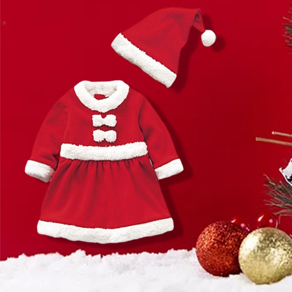 Kid Boys Girls Christmas Santa Claus Dress Set Outfit Costume for Xmas Baby Toddler girls 150cm