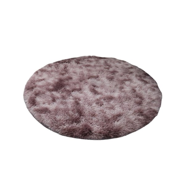100*100cm Sovrum Rund matta Tvättbar Anti-sladd Dekorativ sängmatta för barn Vardagsrum Golvdekor black gray