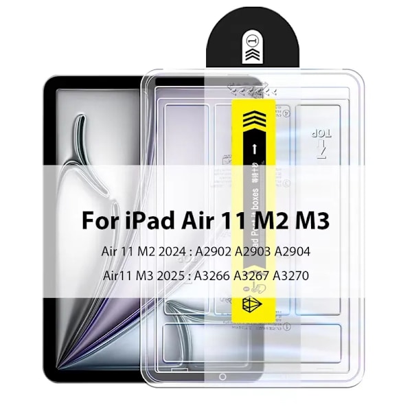 Dammskyddsbehållare för iPad Pro 13 11 10 12.9 M4 M3 M2 för iPad Air Mini 6 7 Härdat HD Skärmskydd Autojusteringsverktyg Air 11 M3 M2