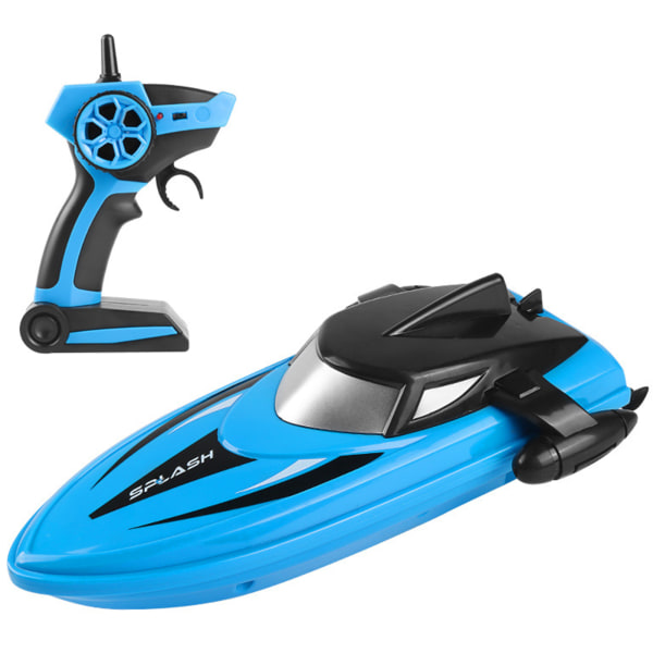 2.4G lansering av RC-båtar Speedboat Toy Fjärrkontroll Barn Fartygsmodell blue
