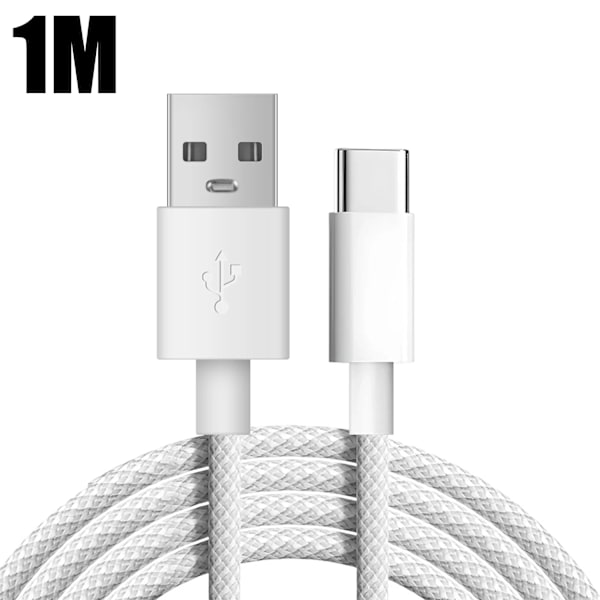 2/1 ST 120W USB A Till Typ C Flätad Supersnabb Laddningsdatakabel för Iphone 15 16 Typec Höghastighetsdatakabel Snabbladdningskabel 1m 2PCS