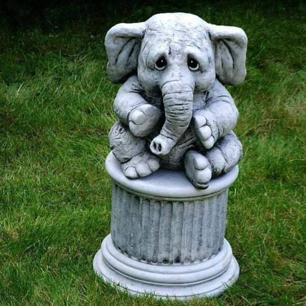 Simulation Elephant Statue Resin Hantverk för trädgårdsdekoration default