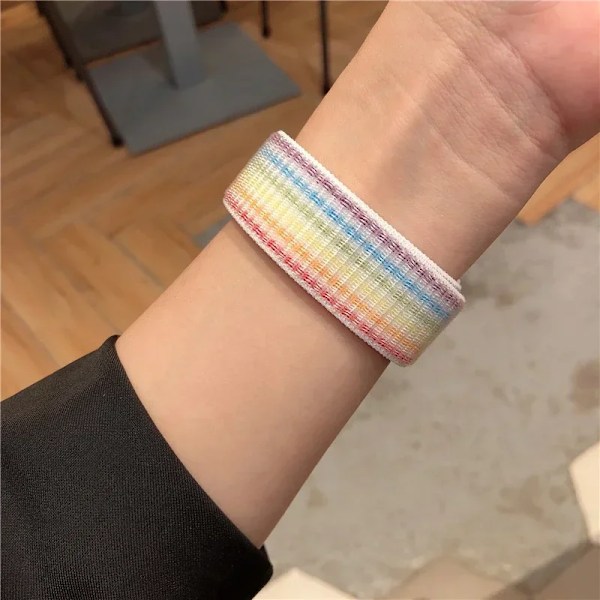 Nylon Loop Armband för Apple Watch Armband 44mm 40mm 45mm Ultra2 49mm 41mm Sportarmband iwatch Tillbehör Serie 9 8 se 7 6 5 4 3 Black Unity 128 38mm-40mm-41mm