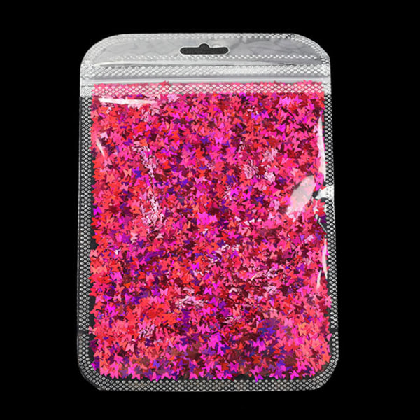10g Nail Art Fjärilar Paljetter Kreativ Design Nail Art Glitter Paljetter för Handdekoration Nagel peach pink