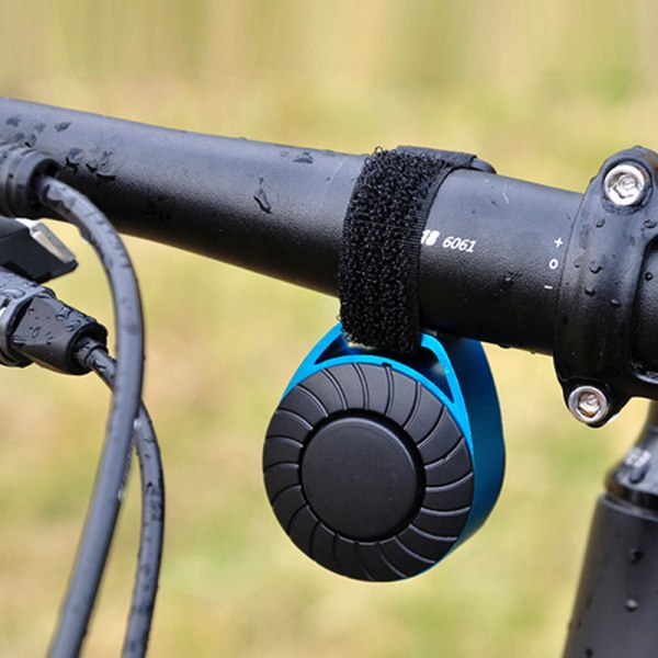 Elcykelklocka 5 ljudlägen Vattentät cykelhorn med uppladdningsbart batteri blue