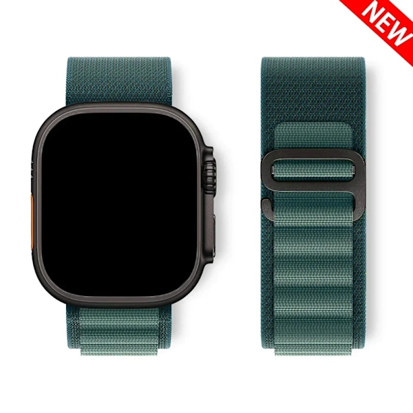 Alpine Loop för Apple Watch armband Ultra 2 49mm Series 10 46mm 42mm 40-44mm 45mm 41mm G-krok sportarmband iWatch 10 9 8 7 6 SE 5 4 Dark Green 12 Series 10 42mm
