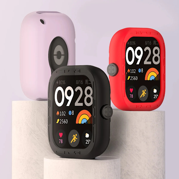 För Redmi watch 4 Silikonfodral Stötfångare Smartwatch Tillbehör Skyddande Skal för Xiaomi Redmi Watch 4 Skyddsram Teal for Redmi watch 4