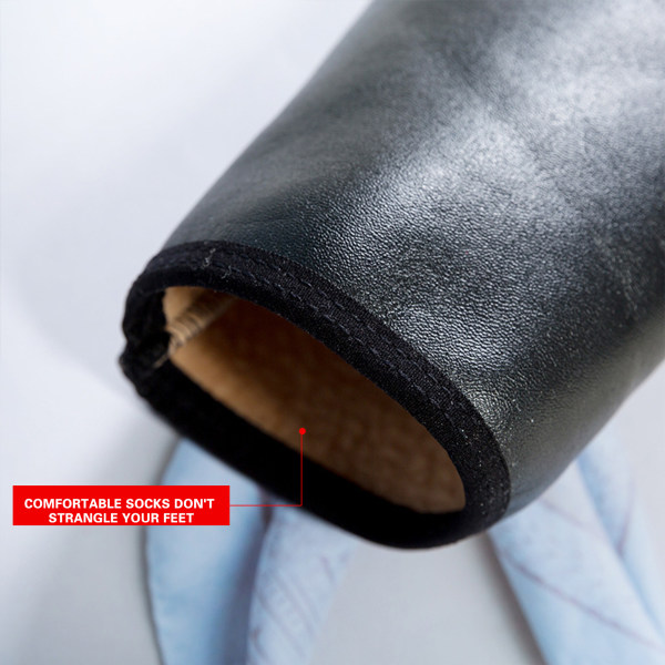 Plyschfodrade PU-toppstrumpor för hem stänksäker mjuk vintervarm fot leather 35-40