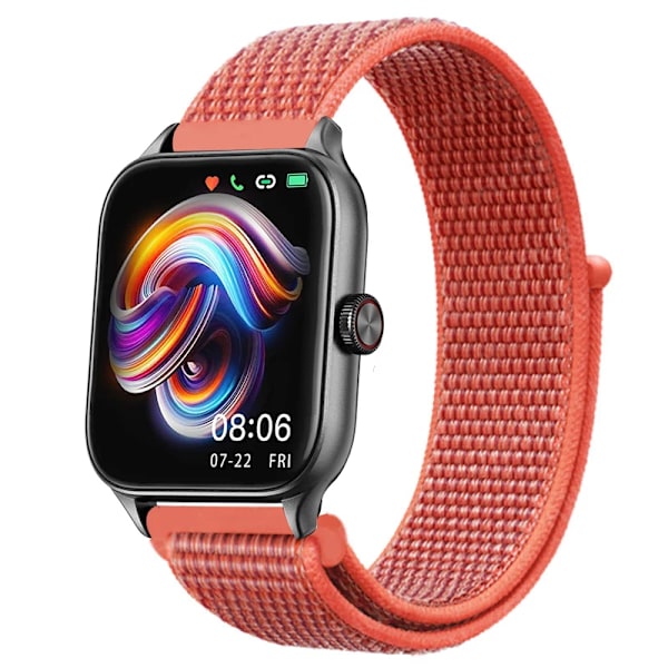20mm 22mm Nylon Loop band för Amazfit GTS4/2/3/3pro/2e/GTS2 Mini/GTR 4 42mm/47mm/GTR2/2e/stratos armband Amazfit bip rem 22 Apricot 20mm