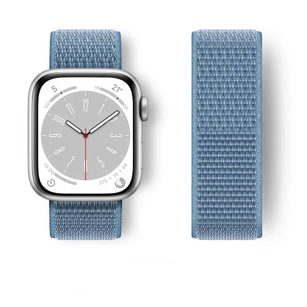 Nylon Loop Armband för Apple Watch Armband 44mm 40mm 45mm Ultra2 49mm 41mm Sportarmband iwatch Tillbehör Serie 9 8 se 7 6 5 4 3 cape blue 27 42mm-44mm-45mm-49mm