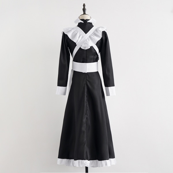 Klassisk Maid Cosplay Outfit Söt Lång Klänning Cosplay Kostym male l