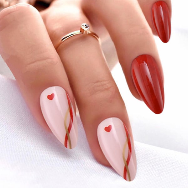 Elegant stil press-på naglar Charmig bekväm att bära för Finger Nail DIY hemma jelly glue model