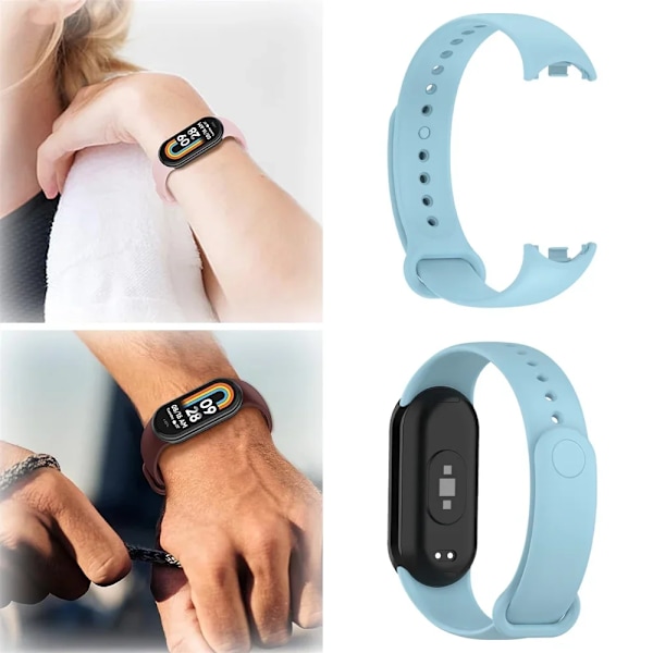 Armband för Mi Band 8 Xiaomi 8 NFC Armband Sportband Silikon Ersättningsarmband Smartwatch Armbandsur Xiaomi Mi Band 8 Armband 9 yellow For Xiaomi Mi Band 8