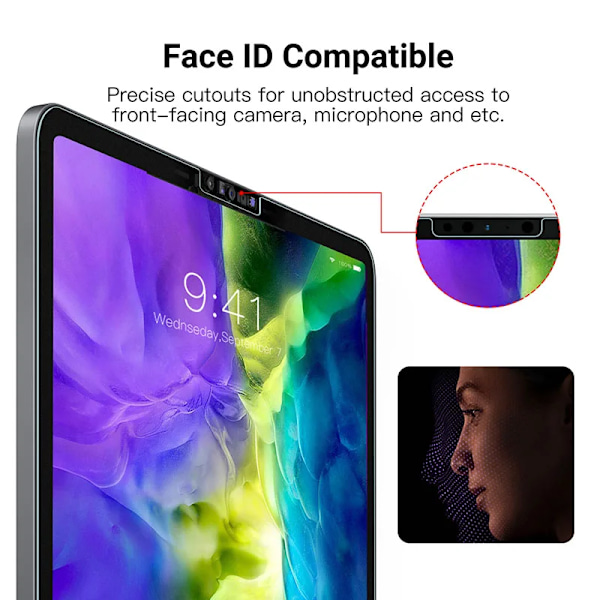 3 st Pappersliknande Film för iPad Pro 12.9 11 2022 2021 Skärmskydd för iPad 10:e 9:e 8:e 7:e Gen 10.2 Air 5 4 Mini 6 Paperfeel Air 1