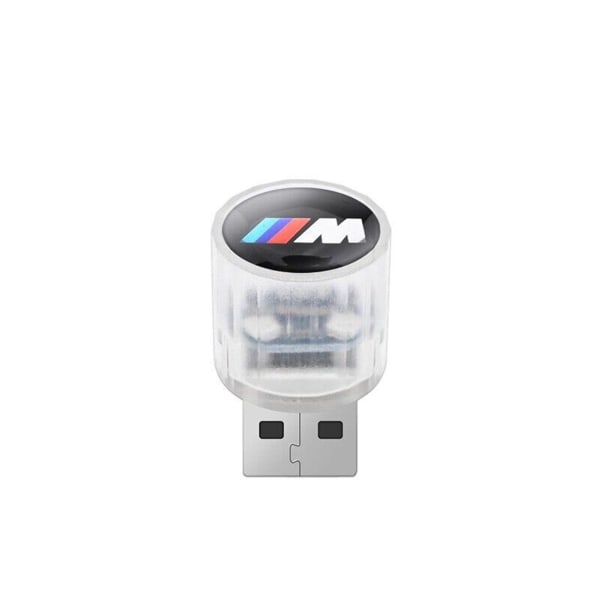 Bil USB LED-lampa med logotyp Enkel installation Bildörrlampa Idealisk för inredning av bilar bmw m standard