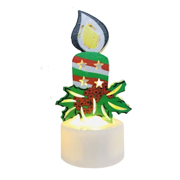 Juldekoration LED-ljus Xmas tecknade figurer Topper belysning prydnad inomhusdekorationer prydnad gåvor candle