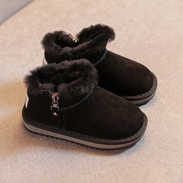 1 par barn flicka snöstövlar varma skor Anti-slip Andas för vinter utomhus d 31