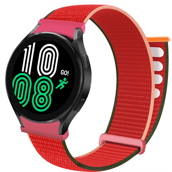 Nylonloop för Samsung Galaxy Watch 6-5-pro-4 44mm 40mm armband Utan glipor 20mm Band Sportarmband Galaxy 4-6 classic 43mm 47mm Rem Strawberry24 Galaxy 6 40mm 44mm