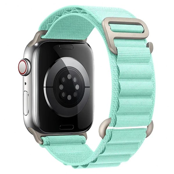 Alpine Armband för Apple Watch Armband 44mm 40mm 49mm 45mm 41mm 38mm 42mm Nylonarmband Iwatch Ultra 2 Series 9 3 4 5 6 7 8 SE Armband Spray Green 38mm 40mm 41mm