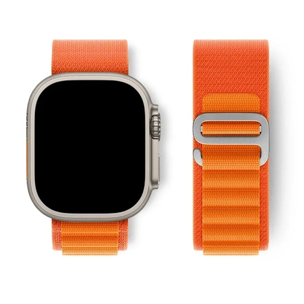 Alpine Loop för Apple Watch armband Ultra 2 49mm Series 10 46mm 42mm 40-44mm 45mm 41mm G-krok sportarmband iWatch 10 9 8 7 6 SE 5 4 orange 03 Series 10 42mm