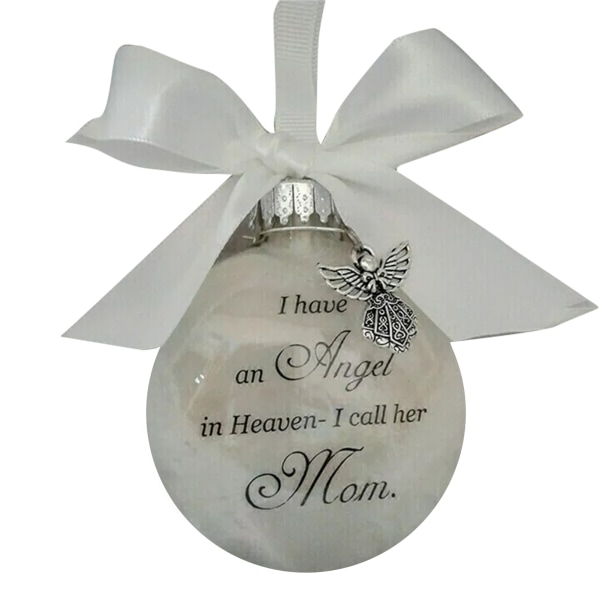 Juldekorationer Feather Ball Angel In Heaven Memorial Ornament dekorativa hängsmycke Xmas Tree grandmother