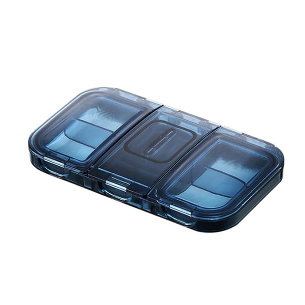 Personal Pill Organizer Box Säker & Sharp pillerbehållare för hushållstillbehör transparent blue