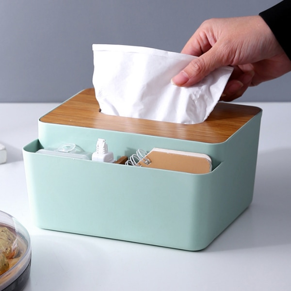 Plast Tissue Dispenser Lådor Lätt Bärbar Mångsidig Box för Automotive Bars Office white