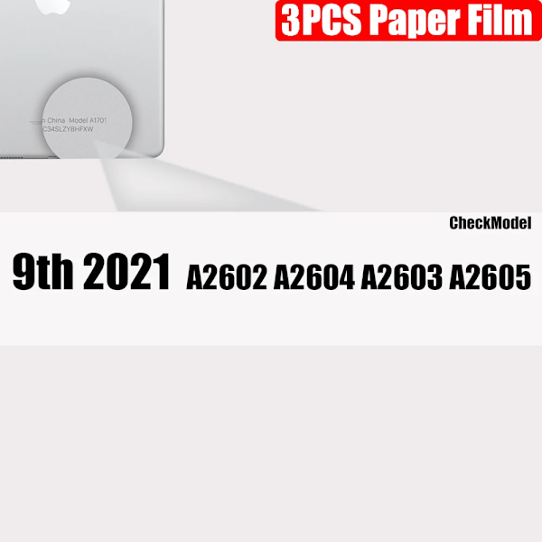3 st Pappersliknande Skärmskydd för iPad 9:e Generationen 8 7 6 Air 5 4 10:e Pro 11 10.5 9.7 Mini 4 5 6 Inget Glas 3pcs 9th