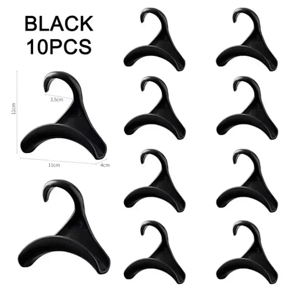 5 st väskhängare krok Handväska hatt scarf förvaringsställ garderob ryggsäck krok Handväska Hållare Förvaringsställ Organisation Black-10pcs
