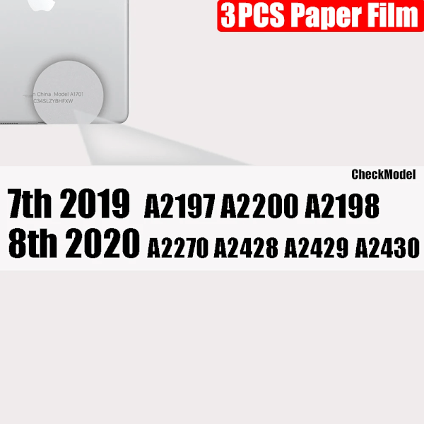 3 st Pappersliknande Skärmskydd för iPad 9:e Generationen 8 7 6 Air 5 4 10:e Pro 11 10.5 9.7 Mini 4 5 6 Inget Glas 3pcs 7th 8th