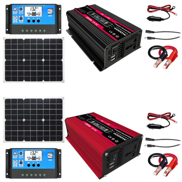 Power | Generator med 220V AC-uttag | Solar Mobile Monocrystalline Solar Panel Batteripaket För Utomhus RV Van 220v a
