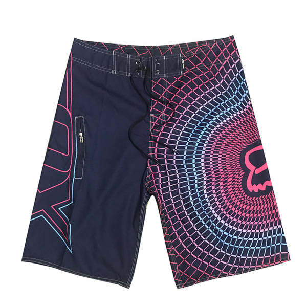 Snabbtorkande strandshorts med persika hud plus storlek fem shorts gul lila safir purple 34