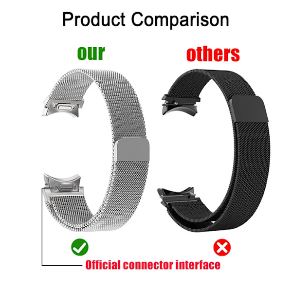 Milanese Loop armband för Samsung Galaxy Watch 7 6 5 4 40mm 44mm 5 pro Metallarmband Galaxy Watch 4 6 Classic 47 43 42 46 mm Armband Pink Gold Galaxy Watch 6 44mm