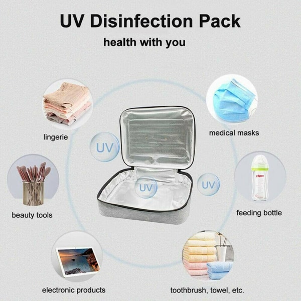 Bärbar UV-väska LED UVC-ljusväska USB box för mobiltelefon 275 NM LED UV-väska as show