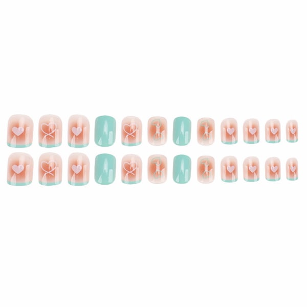 Lovely Heart konstgjorda naglar lätt för professionell salong leverans jelly glue model