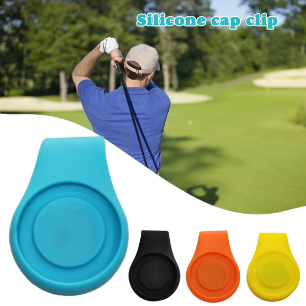 Golfbollsmarkör Hattklämma Magnetic Value Hållbar Avtagbar Fästs på Caps Bälte yellow