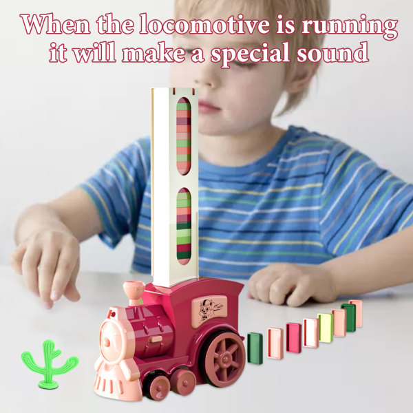 Domino Train Toy Set för barn Domino Blocks Toy green
