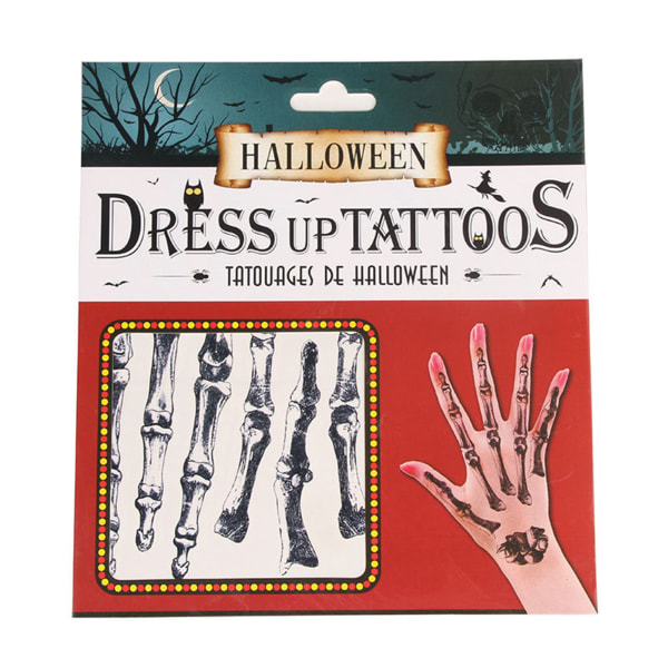 Vattentät Halloween Fake Face Tattoo Sticker Festival Art Makeup Body Decoration 3