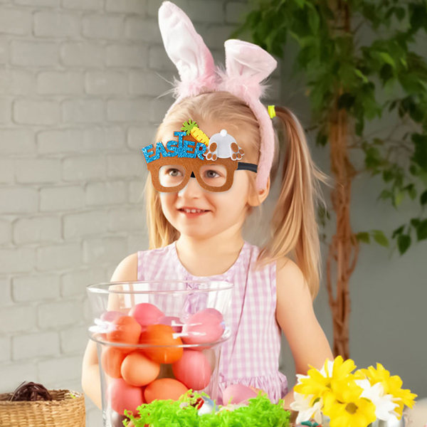 Påskglasögon för barn Plasitc påskäggsglasögon Chick Bunny Glasögon Glad påsk Fotograferande rekvisita green eggshell model