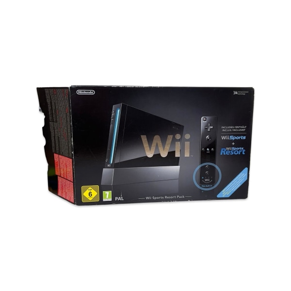 Nintendo Wii Konsol Svart - Wii Sport + Resort Wii Pack