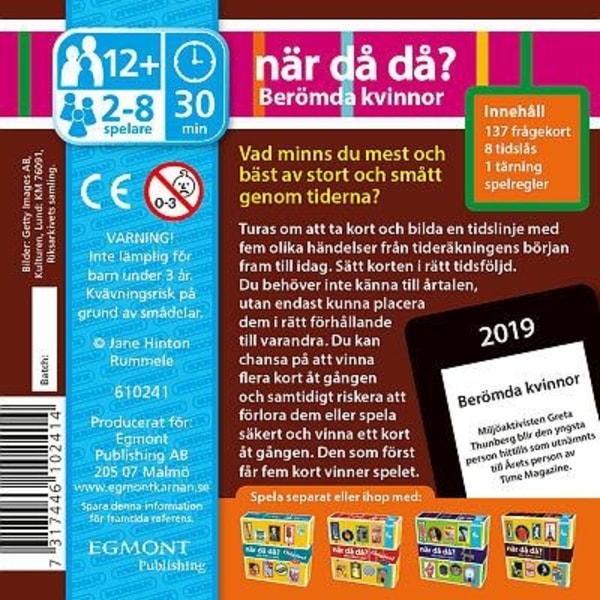 När då då? - Berömda Kvinnor - Utvidelse, Lomme