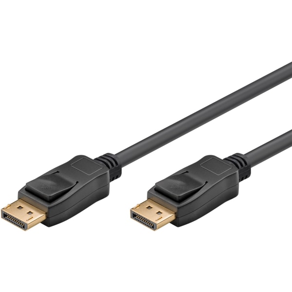 Display Port kabel 2 meter DisplayPort 1.2 4K 60Hz svart 2 m
