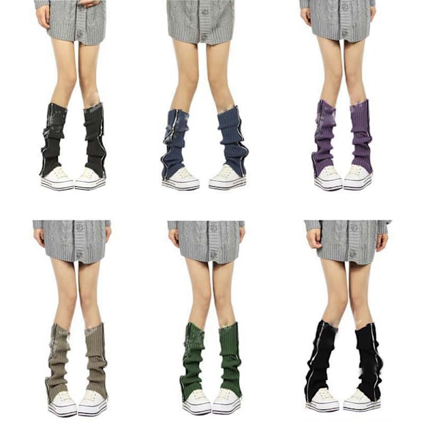 Stapla upp strumpor varma benstrumpor kalvstrumpor varma ankel höstvinter purple 3pcs