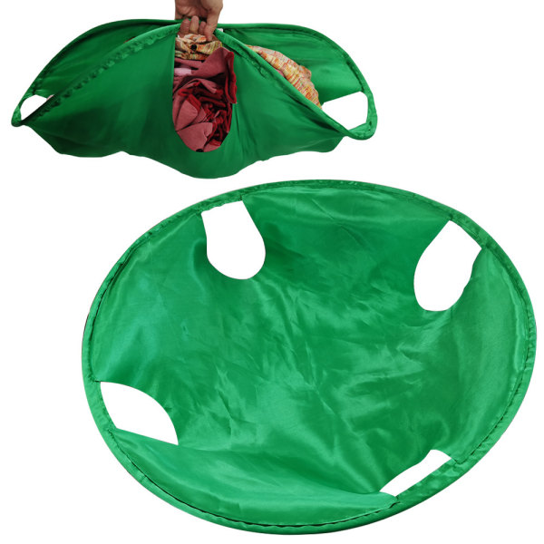 Tvätthammarkorg Bärbar hopfällbar klädförvaringskorg No edge wrapping 26 inches green