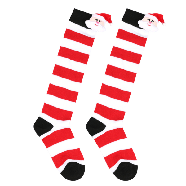 kid julstrumpor höst vinter jultomten strumpa ny lång slang Color 1 3pcs