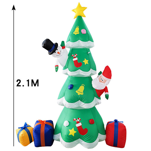 Jul uppblåsbar snögubbe Santa Claus gårdsdekorationer style 9 2.1m EU